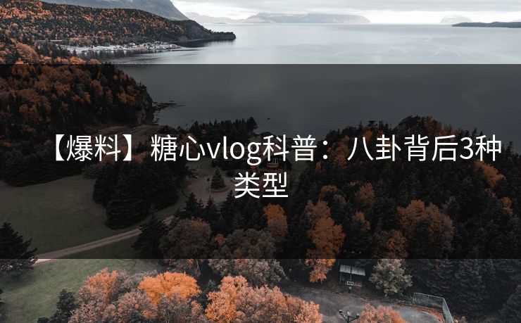 【爆料】糖心vlog科普：八卦背后3种类型